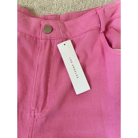 Timing Bubblegum High Rise Wide Leg Denim Cargo Pant Size L - Picture 8 of 10